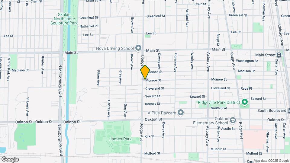 1822 Monroe St Map and Location Details