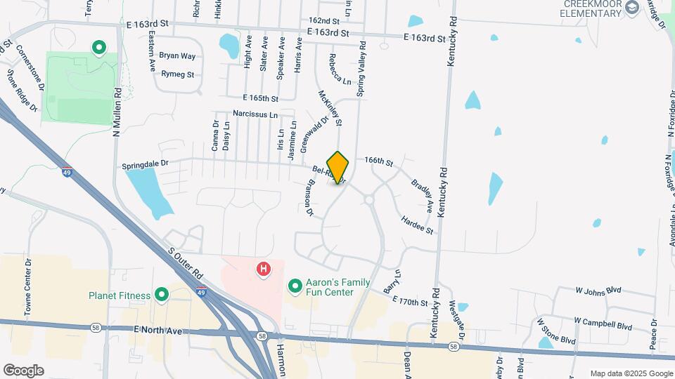 16704 Spring Valley Rd Map and Location Details