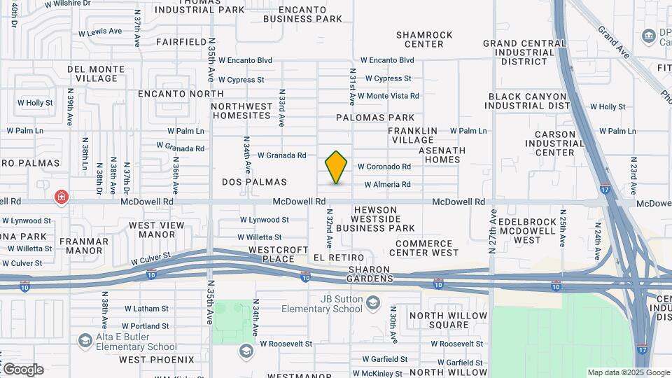 3121 W Almeria Rd Map and Location Details