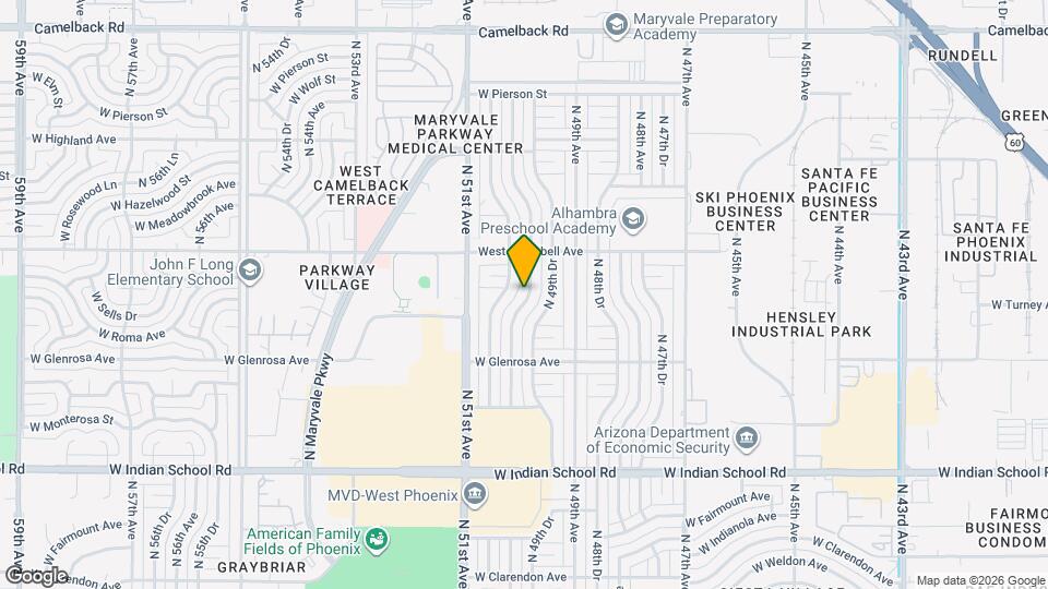 4412 N 50th Ave Map and Location Details