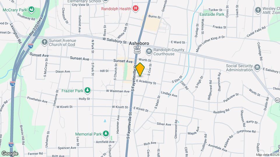 133 E Academy St Map and Location Details