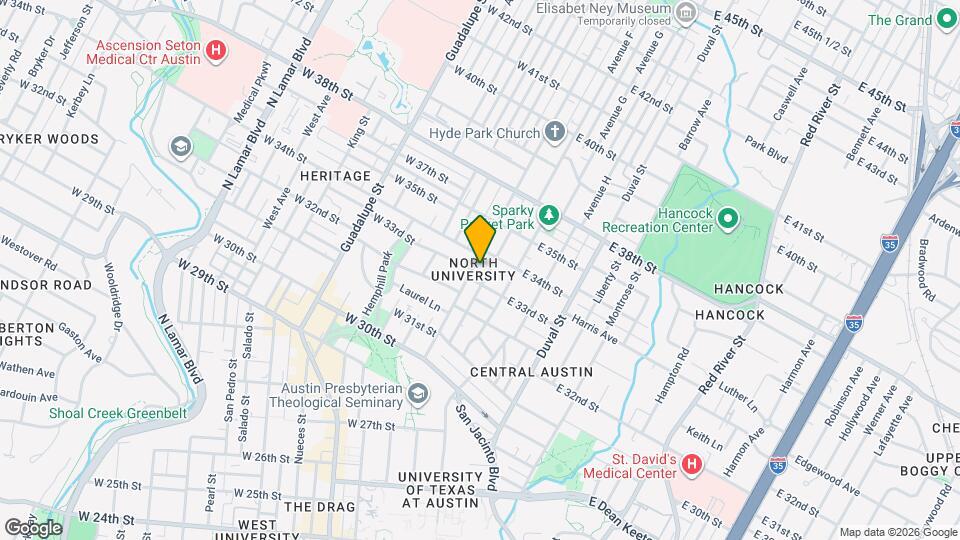 3305 Speedway Map and Location Details