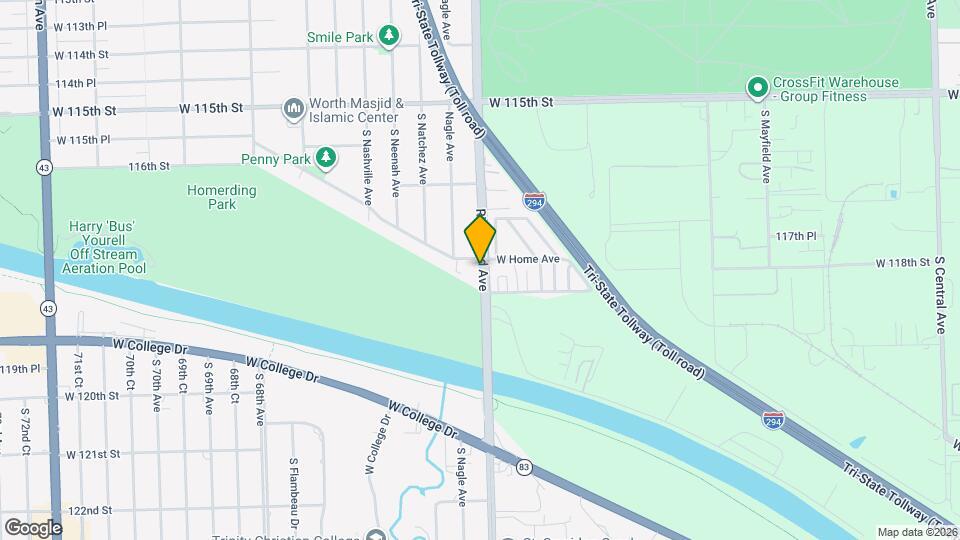 11730 S Ridgeland Ave Map and Location Details