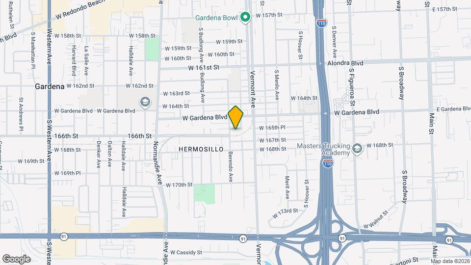 1046 W 165th Pl, Unit #3 Map and Location Details