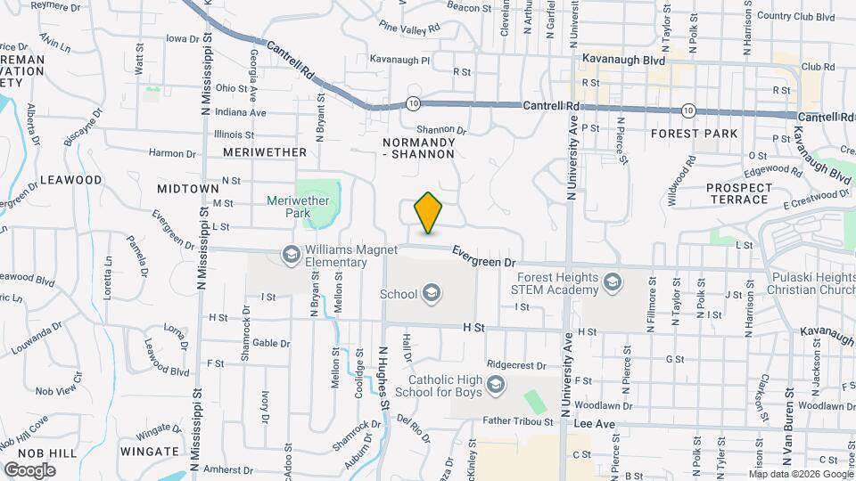 6700 Evergreen Dr Map and Location Details