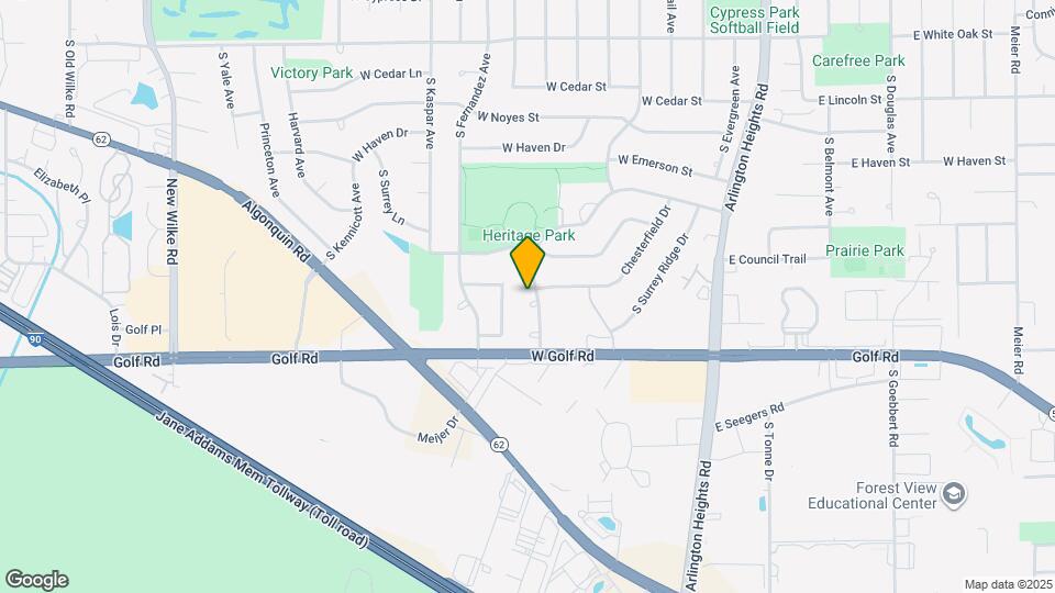 1704 S Highland Ave Map and Location Details