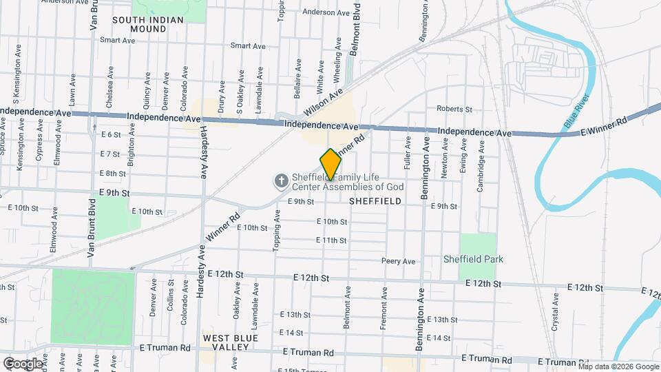 817 White Ave Map and Location Details