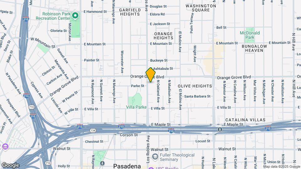 640 N Los Robles Ave Map and Location Details