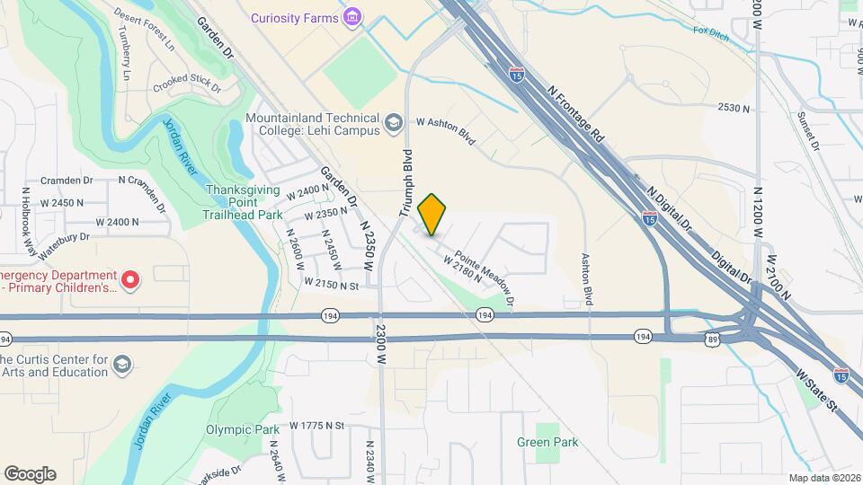 2158 W 2180 N Map and Location Details