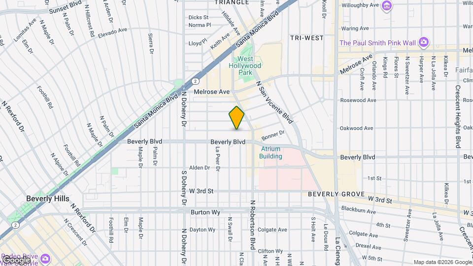 8838 Rosewood Ave Map and Location Details