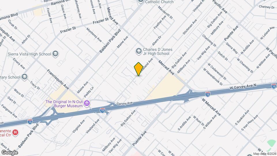 3234 Vineland Ave Map and Location Details