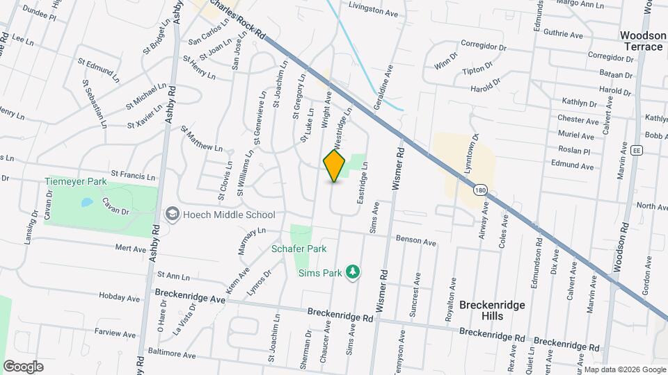 3450 Westridge Ln Map and Location Details