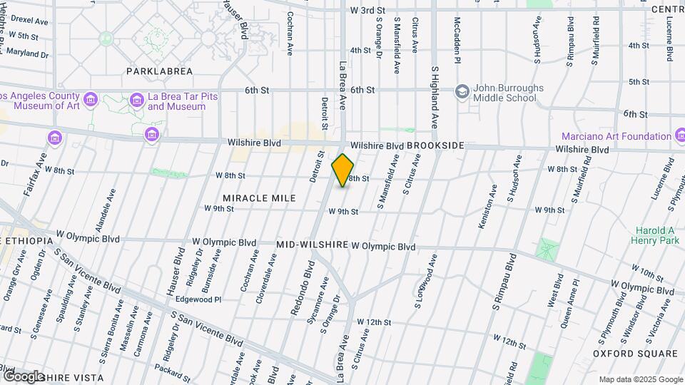 823 S Sycamore Ave Map and Location Details