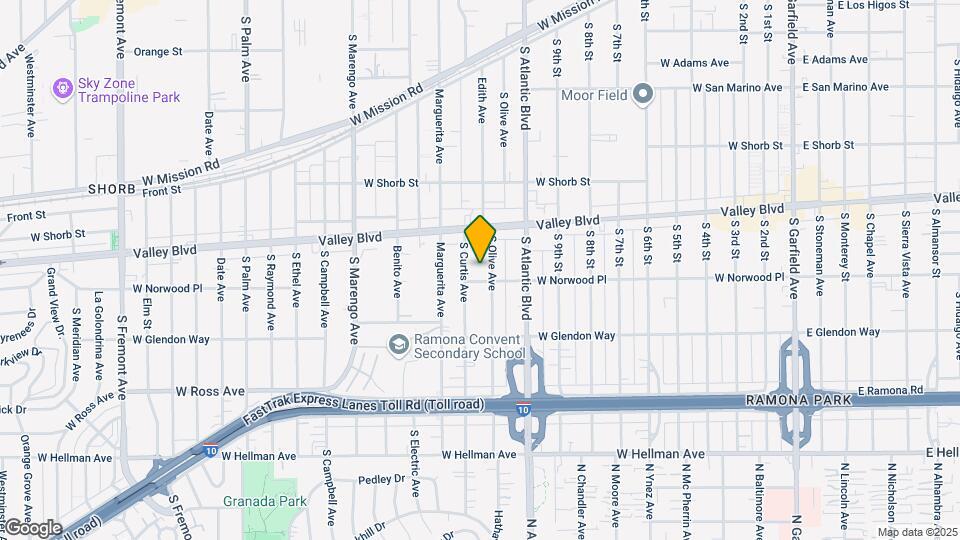 1517 S Olive Ave Map and Location Details