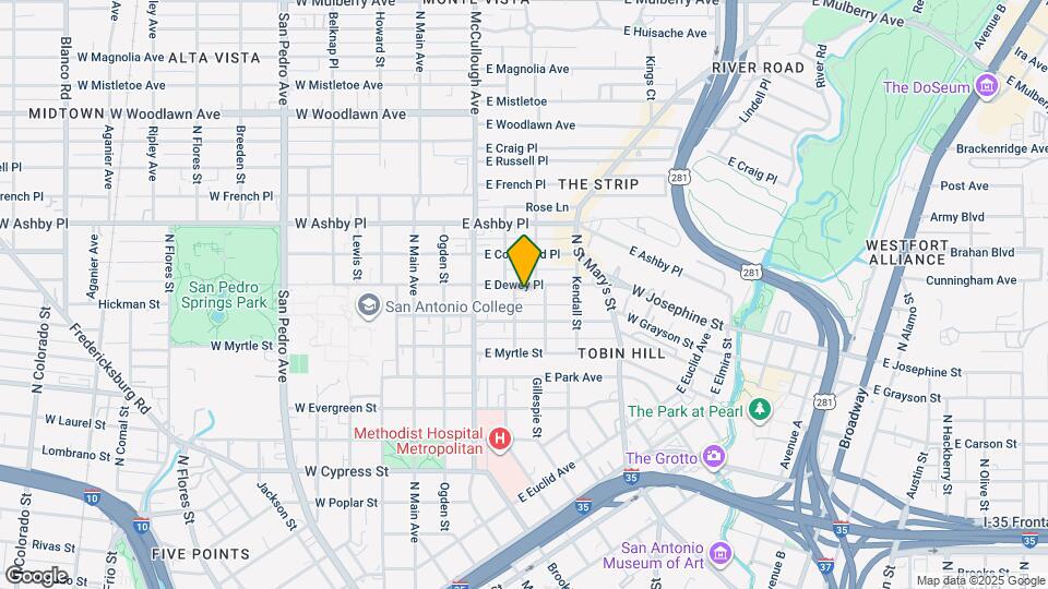402 E Dewey Pl, Unit 101 Map and Location Details