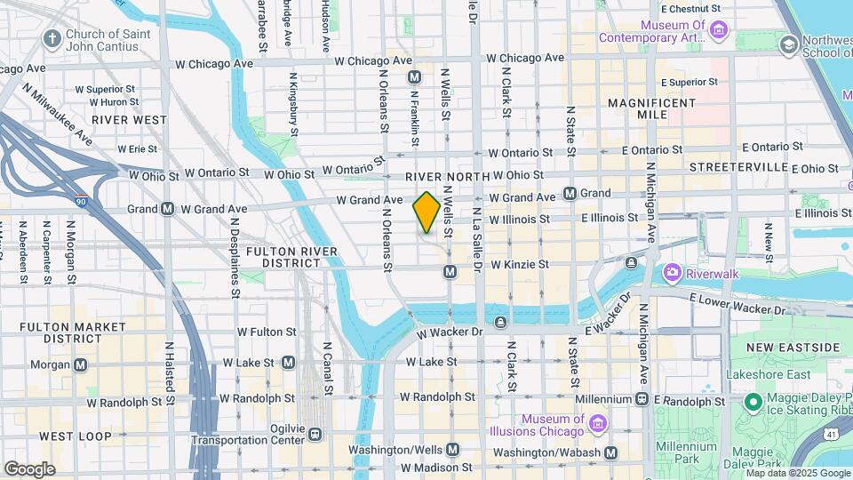 230 W Hubbard St Map and Location Details