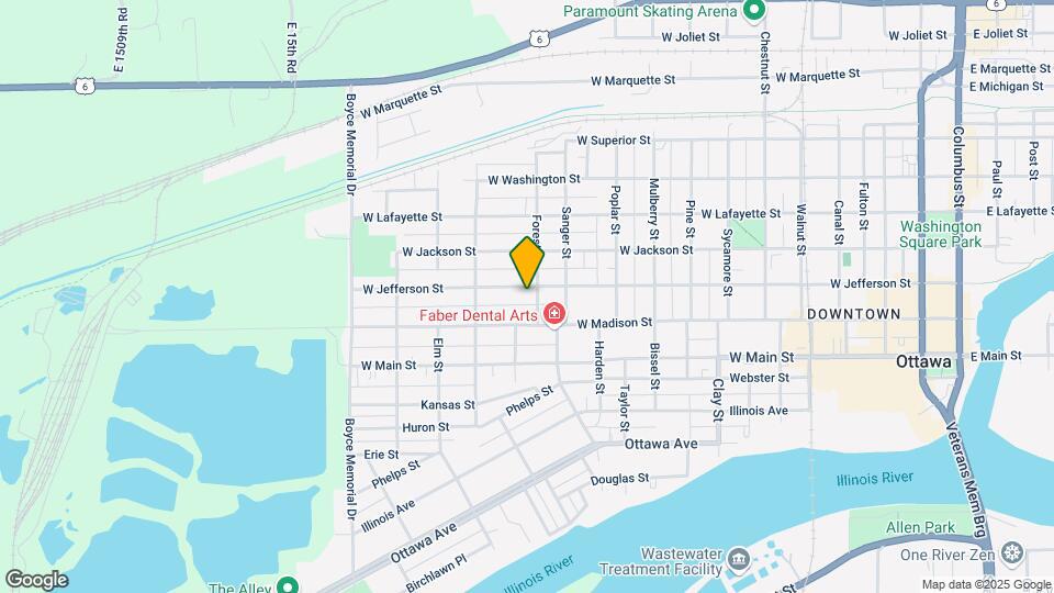 1305 W Jefferson St Map and Location Details