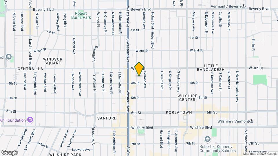 338 S Oxford Ave Mapa y Detalles de la Ubicación