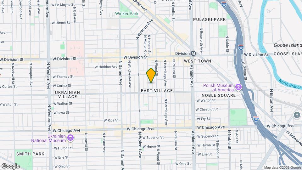1027 N Honore St, Unit F2 Map and Location Details