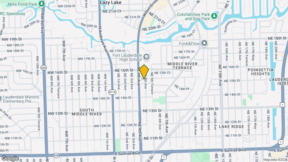 1507 NE 5th Ave, Unit 3 Map and Location Details