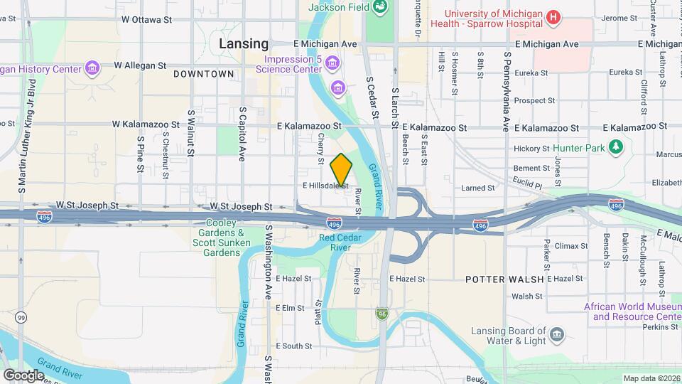 326 E Hillsdale St Map and Location Details