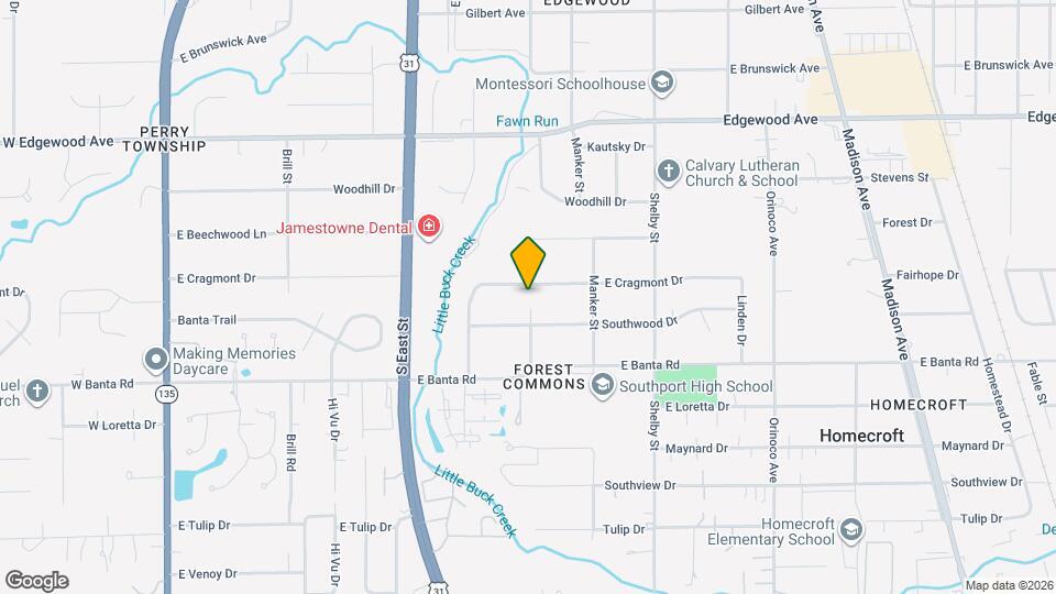 873 E Cragmont Dr Mapa y Detalles de la Ubicación