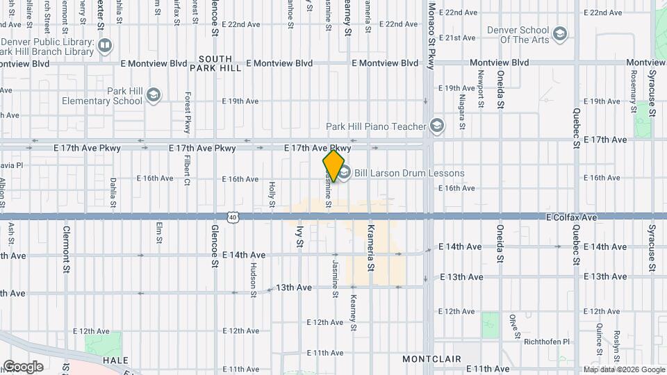 1570 Jasmine St Map and Location Details