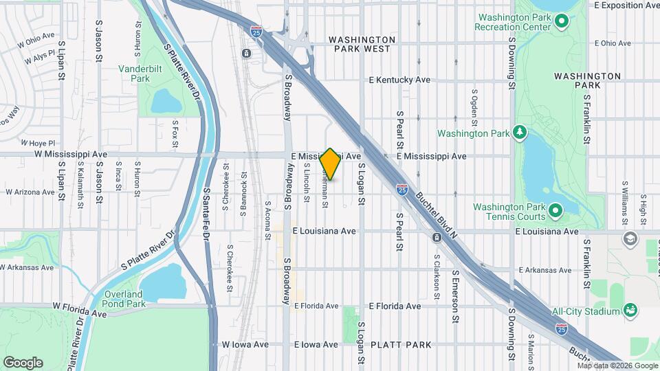 1178 S Sherman St Map and Location Details