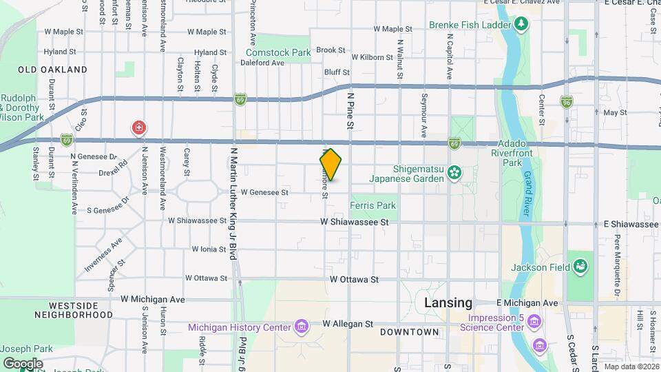 506 N Sycamore St Map and Location Details