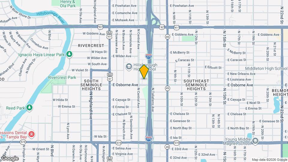 607 E Louisiana Ave, Unit 1 Map and Location Details