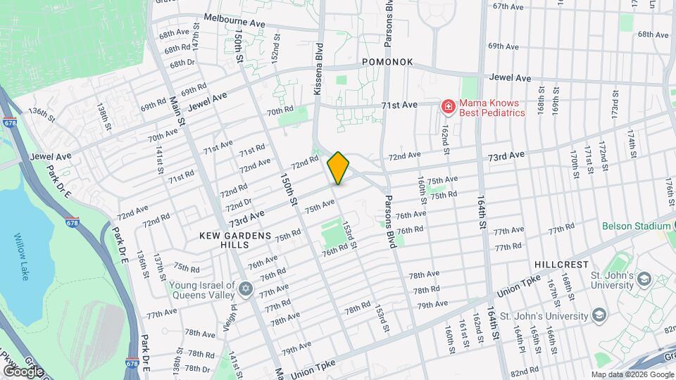 Kew Gardens Hills Mapa y Detalles de la Ubicación