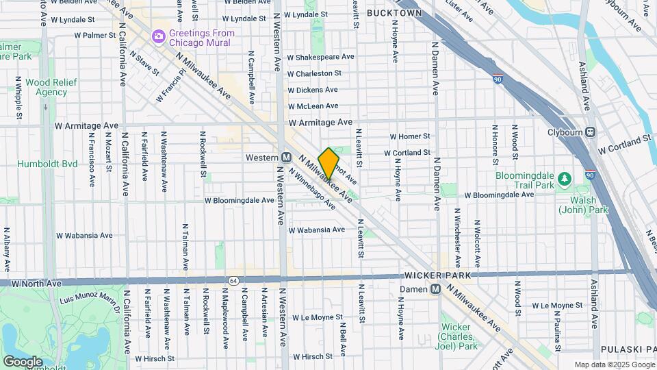 1830-1840 N Milwaukee Ave Map and Location Details