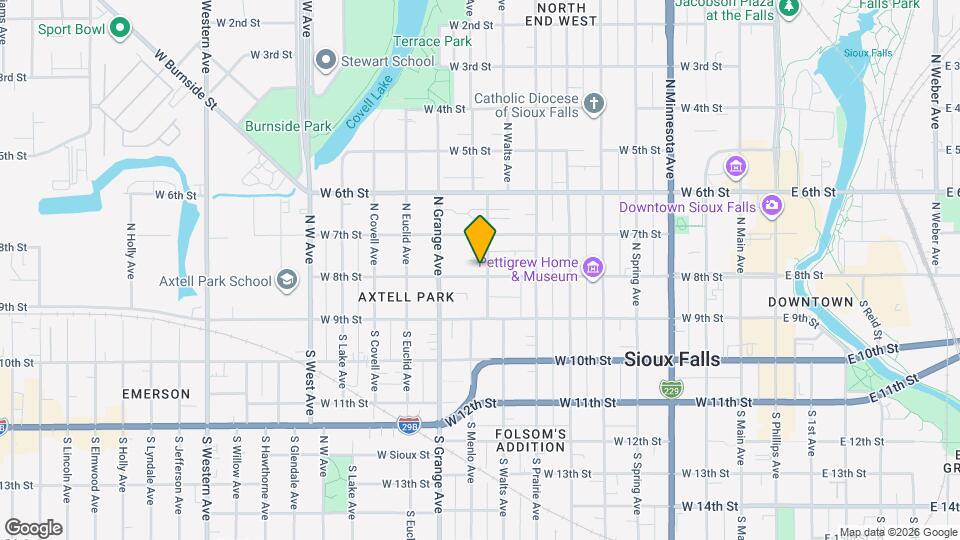 902 W 8th St Map and Location Details