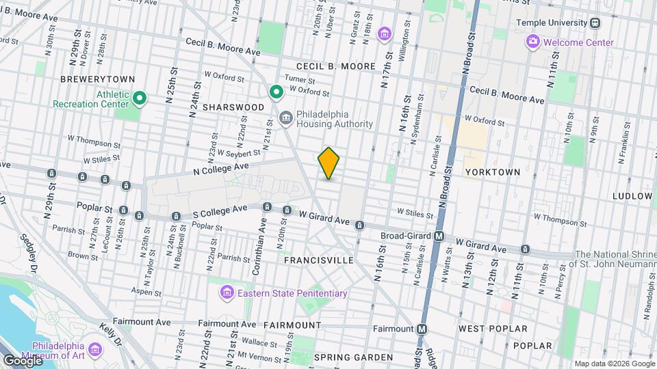 1822 W Thompson St Mapa y Detalles de la Ubicación