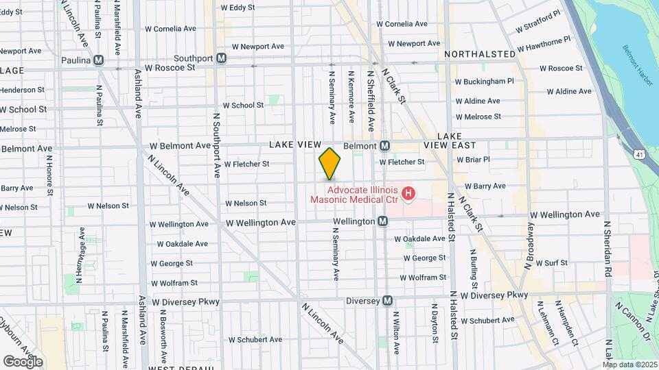 1107 W Barry Ave Map and Location Details