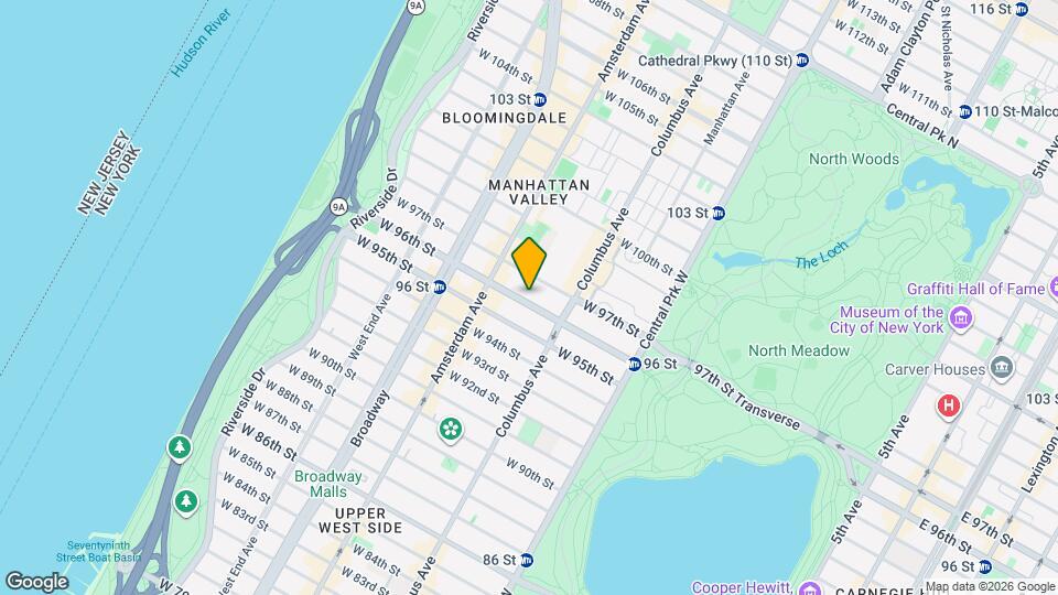 125 W 96th St Map and Location Details