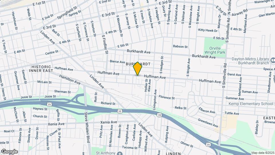 1020 Huffman Ave Map and Location Details