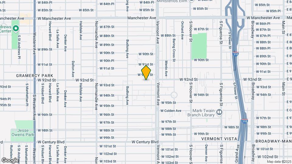 1037 W 93rd St Map and Location Details