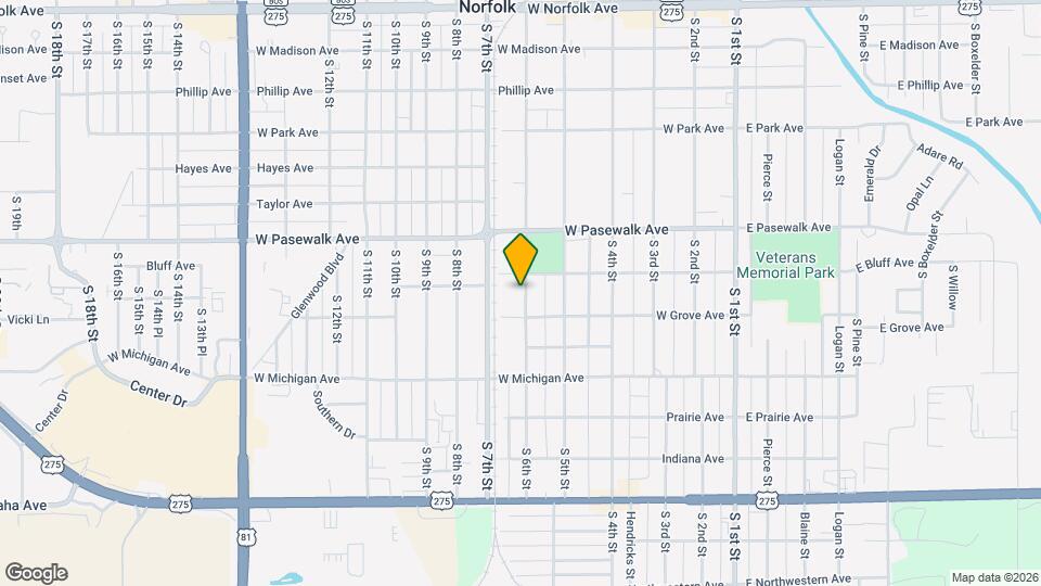 806 S 6th St Map and Location Details