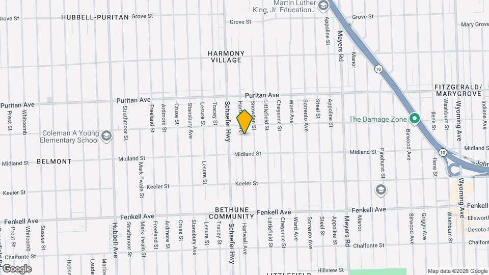 15766 Hartwell St Map and Location Details