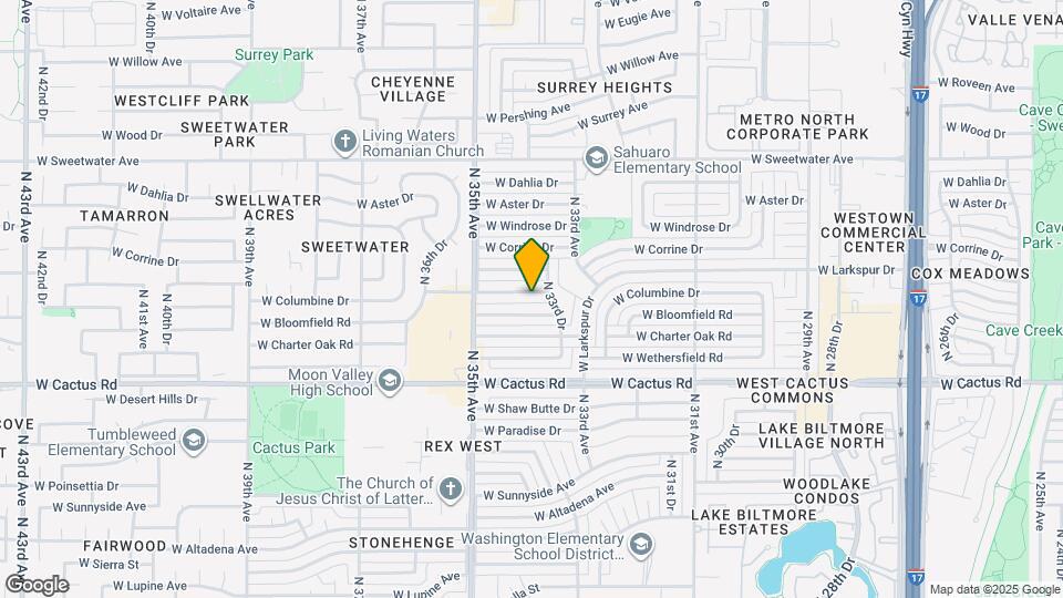 3345 W Columbine Dr Map and Location Details