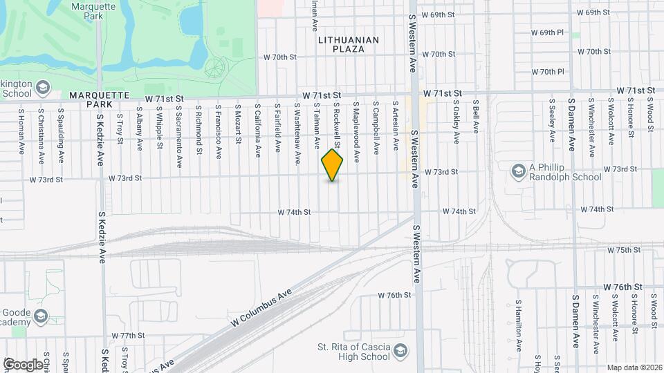 7316 S Rockwell St Map and Location Details