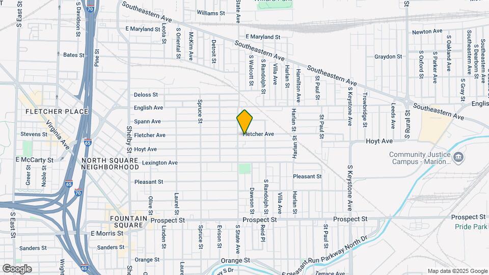 1719 Fletcher Ave Map and Location Details