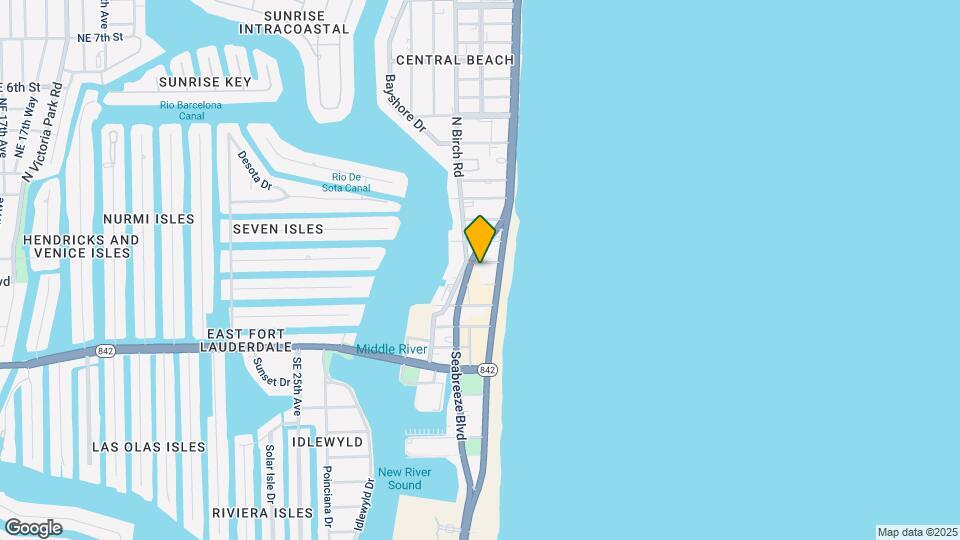 1 N Fort Lauderdale Beach Blvd, Unit 2302 Map and Location Details