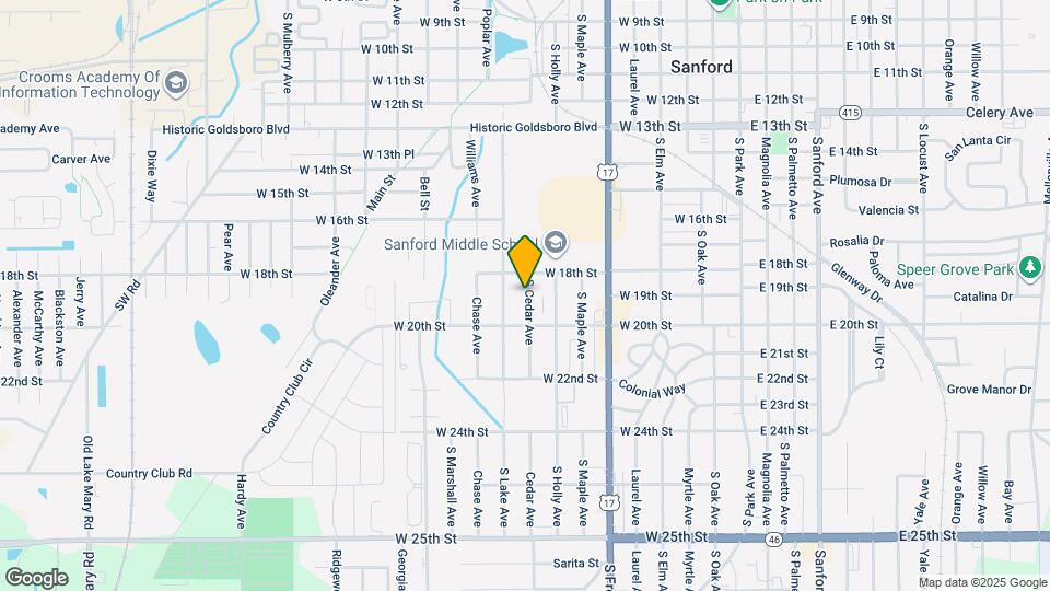 1806 S Cedar Ave Map and Location Details