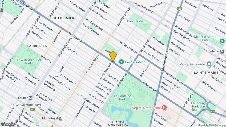 4334 Papineau Av Map and Location Details