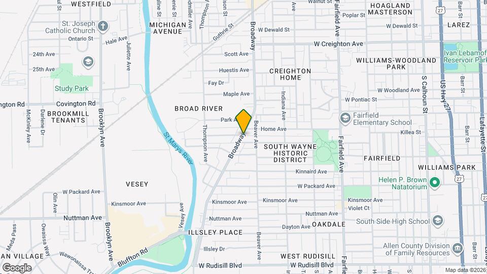 2921 Broadway Map and Location Details