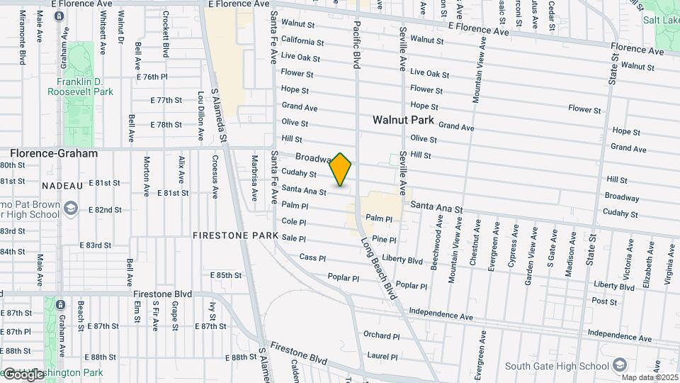 2545 Santa Ana St Map and Location Details