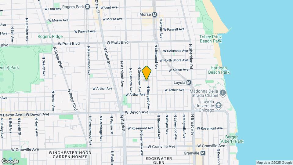 6542 N Newgard Ave Map and Location Details