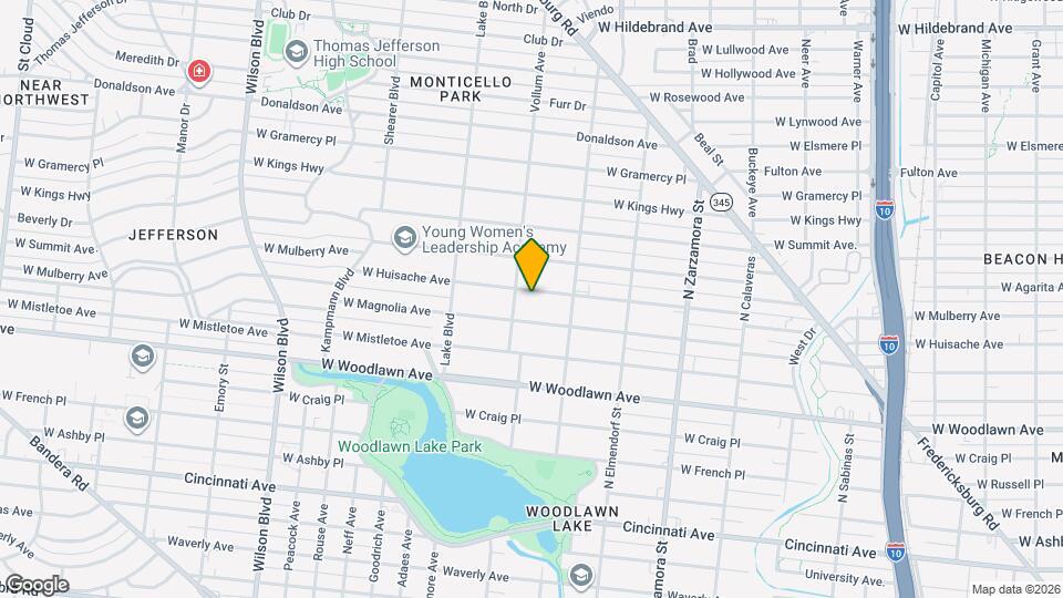 1932 W Huisache Ave Map and Location Details